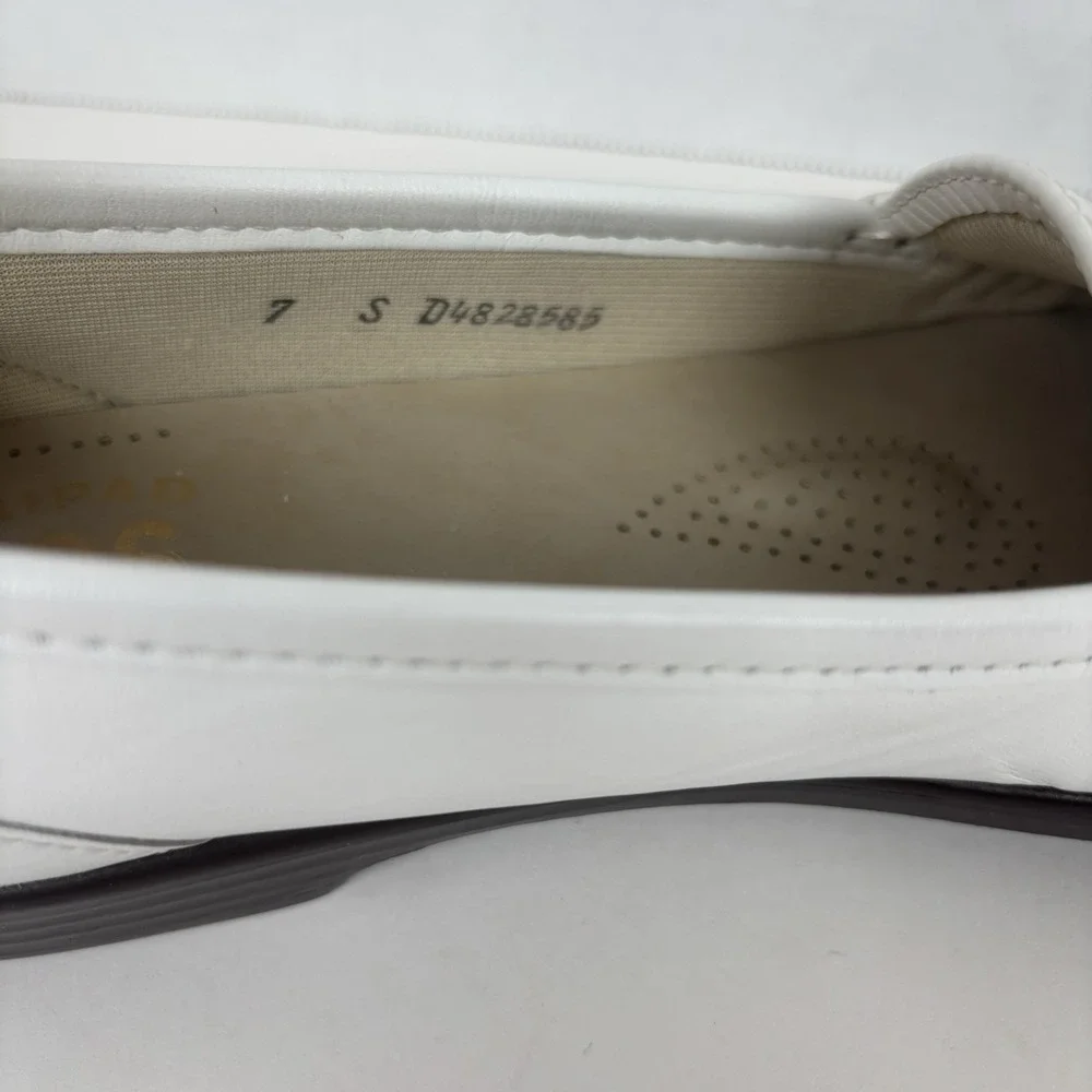 SAS Freetime Patent Leather Loafers/Shoes Womens Sz7 S(narrow) White Made in USA